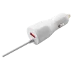 CANYON autonabíjačka C-033 2,4A/USB-A s integrovaným Lightning konektorom biela