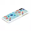Obal na telefón iKins pre iPhone XS / iPhone X S – biely poppin rock ochranný kryt zadnej strany