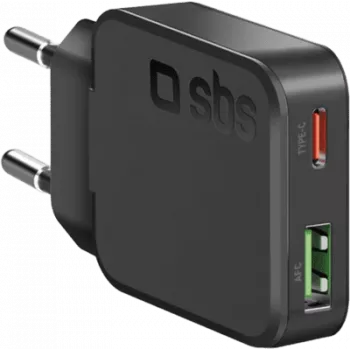 SBS PD cestovná nabíjačka UltraSlim 30W USB/USB-C GaN čierna