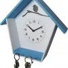 NeXtime hodiny 3109bl Cuckey, 30,5x33x11 cm, nástenné, modrá/biela