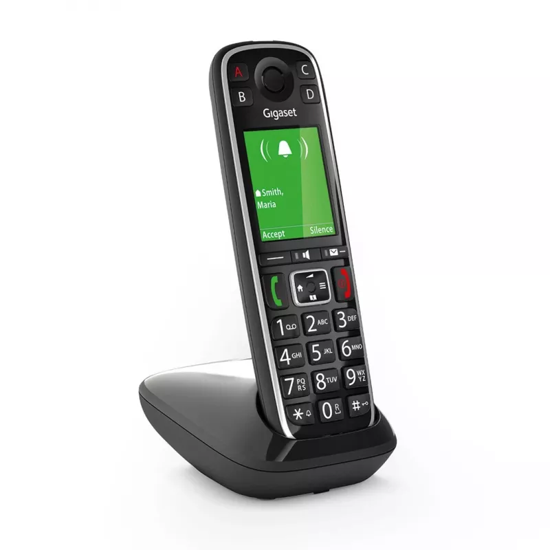 Gigaset E720 analógový/DECT telefón so zobrazením čísla čierny