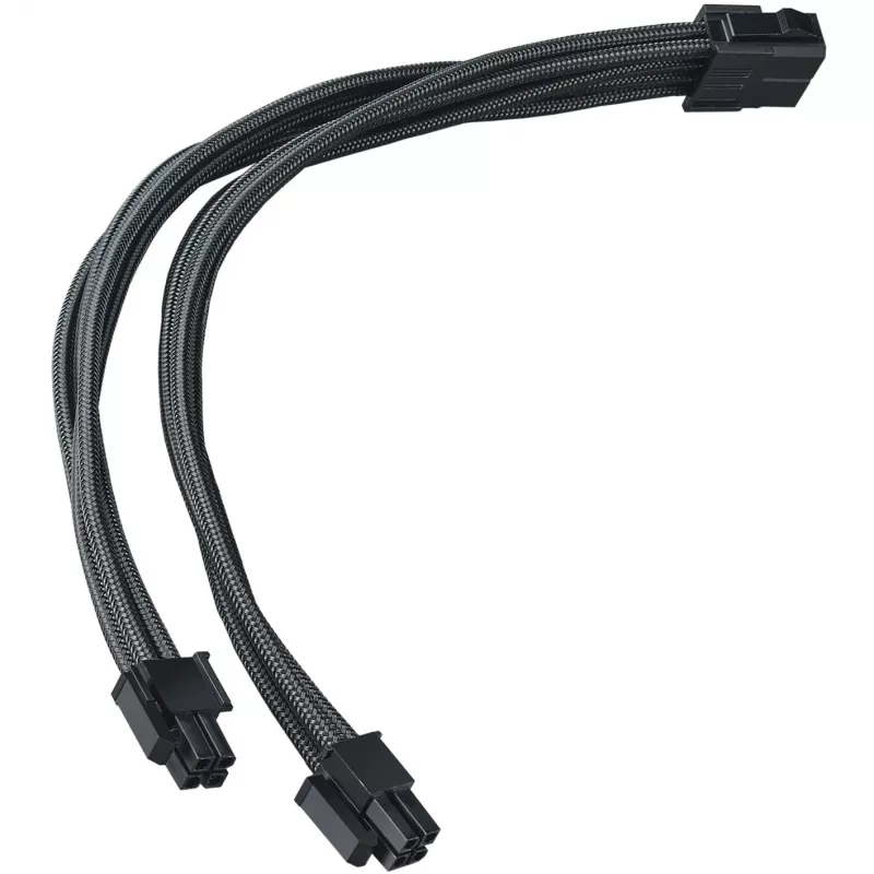 SilverStone SST-PP07E-EPS8B predlžovací kábel EPS 8-pin na EPS/ATX 4+4-pin, 30 cm, čierny