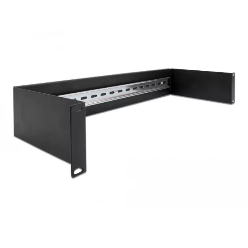 Delock 66884 19-palcový panel pre DIN lištu, 2U, čierny