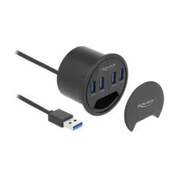 USB hub DeLOCK 64153 Type-A 5000 Mbit/s čierna