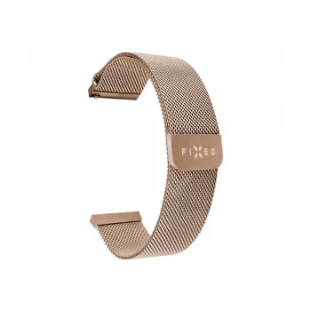 Nerezový mesh náramok FIXED FIXMEST-20MM-RG 20 mm rýchloupínací, ružové zlato