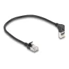 Sieťový kábel DeLOCK RJ45 Cat.6A 0,25 m čierny