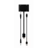 Gembird A-HDMIM-HDMIFVGAF-01 adaptér HDMI samec na HDMI samica + VGA samica s audio a napájacím portom