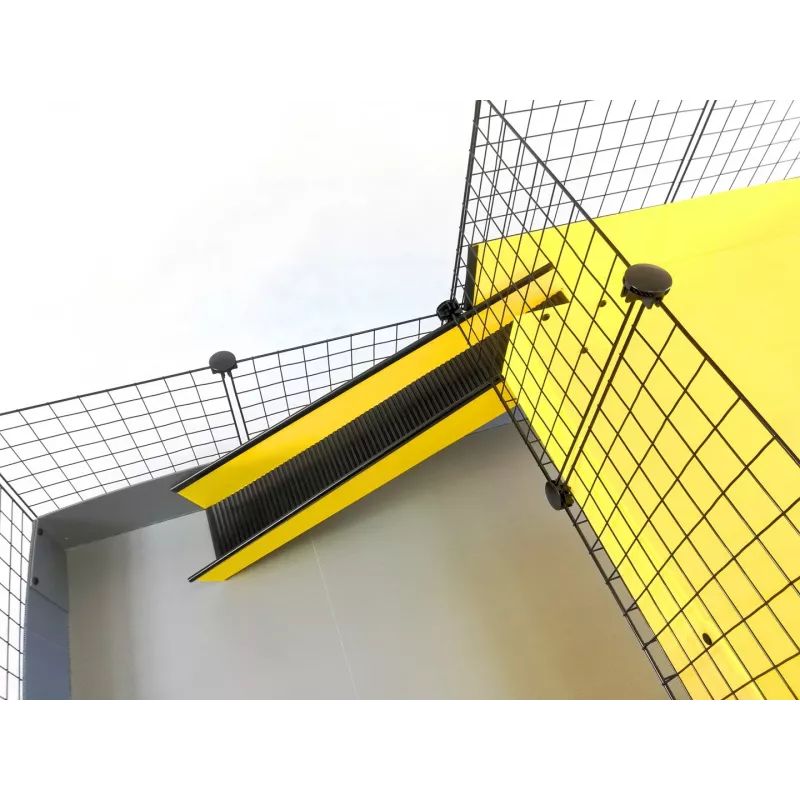 C&C modulárna klietka jednoposchodová 4x2 + Loft 2x1 + čierna rampa