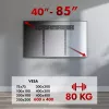 Nástenný TV držiak MACLEAN MC-123 extra plochý, VESA 400x400 mm, pre ploché televízory do 80 kg