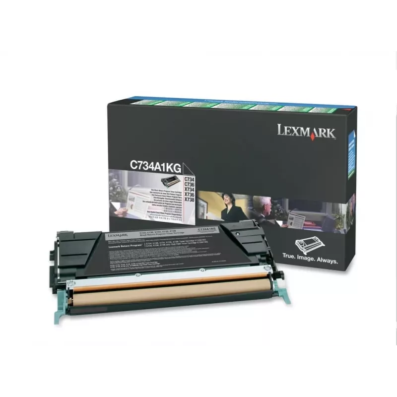 Lexmark - tonerová kazeta - 1 x čierna - 8000 strán - LRP / LCCP (0C734A1KG)