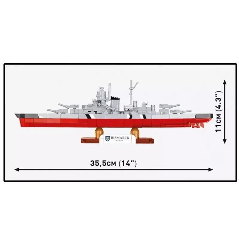 Stavebnica Cobi bojová loď Bismarck model, 590 dielov