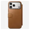 Mobilné folio puzdro Nomad Modern Leather Folio pre iPhone 17 Pro Max – Tan, vhodné pre obrazovku do 17,5 cm (6,9 palcov), 4 priehradky na karty