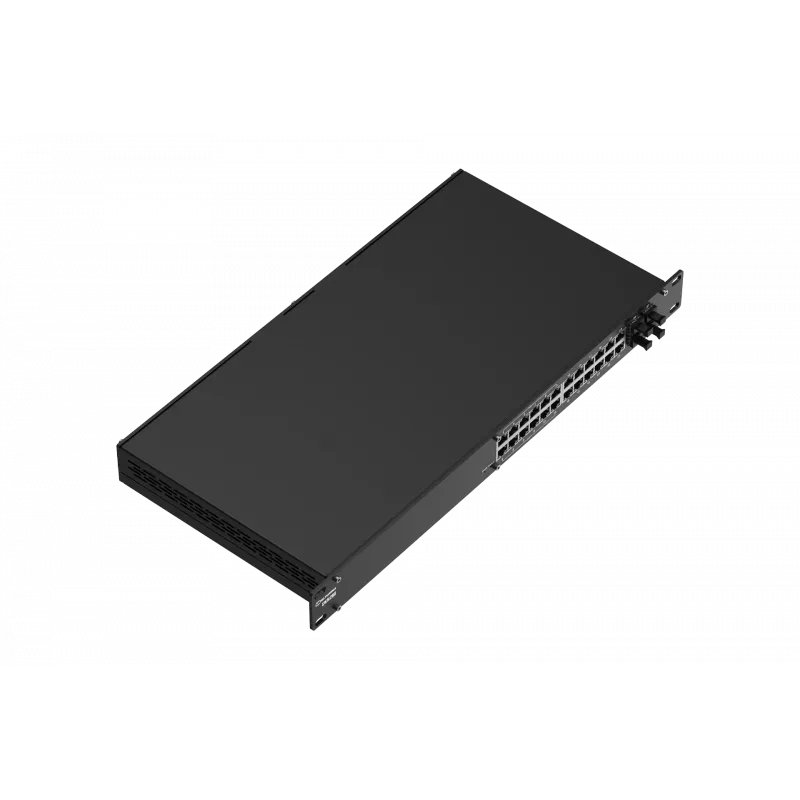 Teltonika SWM280 priemyselný spravovaný switch, 24x GLAN, 4x SFP, Falf PoE switch 12x PoE+