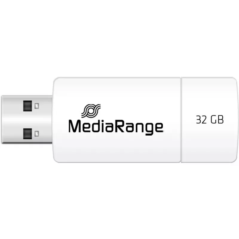 MediaRange - USB flash disk - 32 GB - USB 2.0 - biely, zelený (MR973)