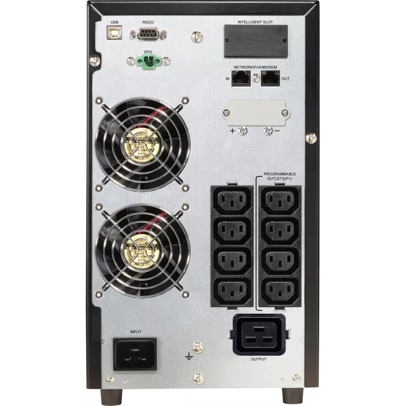 PowerWalker VFI 3000 CG PF1 dvojitá konverzia (online) 3 kVA 3000 W 9 AC výstupov