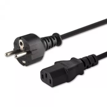 Napájací kábel SAVIO CL-138 — IEC C13 na Type E, 1,8 m, čierny