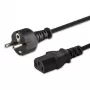 Napájací kábel SAVIO CL-138 — IEC C13 na Type E, 1,8 m, čierny