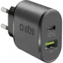 SBS TETRPD25W nabíjačka pre mobilné zariadenia čierna interiérová (TETRPD25W)