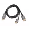 KÁBEL HDMI(M)->DISPLAYPORT(M) 1M 4K ČIERNY LANBERG