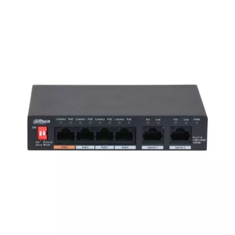 Dahua Technology PFS3006-4GT-60-V2 Gigabit Ethernet (10/100/1000) Power over Ethernet (PoE) čierna