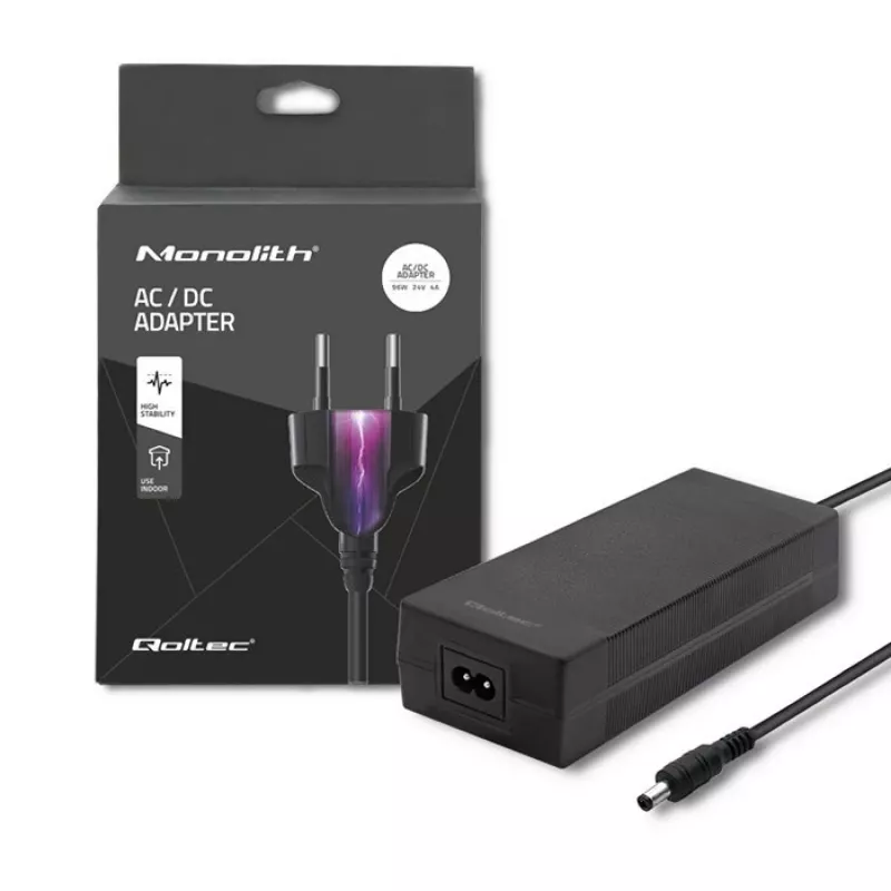 Napájací zdroj invertor Qoltec 50794 interiér 96 W čierny