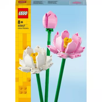 LEGO stavebnica LEGO 40647 Lotus Flowers — Botanical Collection modulárny model, 220 dielov, výška 300 mm, vek 8+