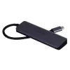 UNITEK uHUB Q4 USB hub Type-C 5000 Mbit/s sivý