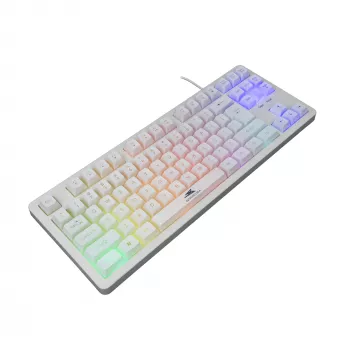 Mechanická klávesnica Baracuda Krill White KRILL-W — kompaktné rozloženie, USB pripojenie