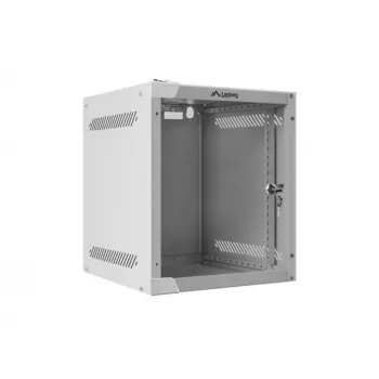 Lanberg WF10-2306-10S nástenná rack skriňa 10" 6U, 336×280×310 mm, sklenené dvere, 20 kg, sivá (RAL 7035)