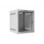 Lanberg WF10-2306-10S nástenná rack skriňa 10" 6U, 336×280×310 mm, sklenené dvere, 20 kg, sivá (RAL 7035)