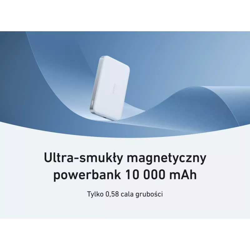 Anker MagGo Power Bank 10K magnetická bezdrôtová biela, biela