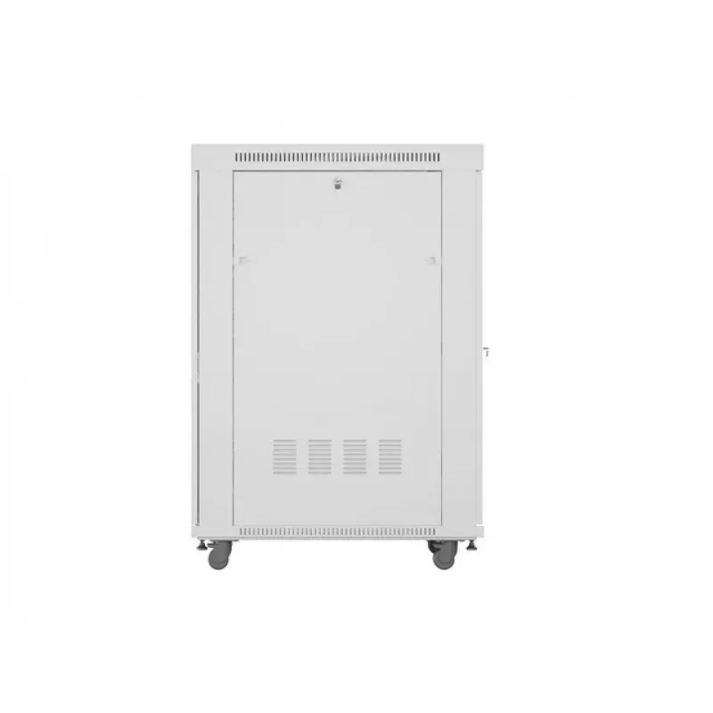 STOJANOVÁ RACK SKRIŇA 19 27U 800X1000 SIVÁ PERFOROVANÉ LCD DVIERKA LANBERG (plochý PACK)
