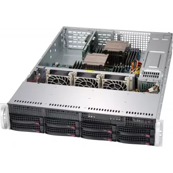 Supermicro SuperChassis 825TQC-R802WB 2U racková serverová skriňa, 800 W, čierna