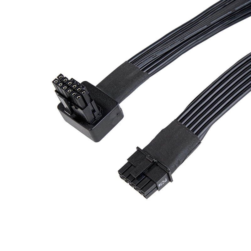 SilverStone SST-PP14-90 kábel 12VHPWR, 90 stupňov, 650 mm, čierny