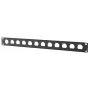 Lanview LVR1U-12D-BL 1U 19-palcový rackový panel s 12 otvormi pre univerzálne XLR typu D