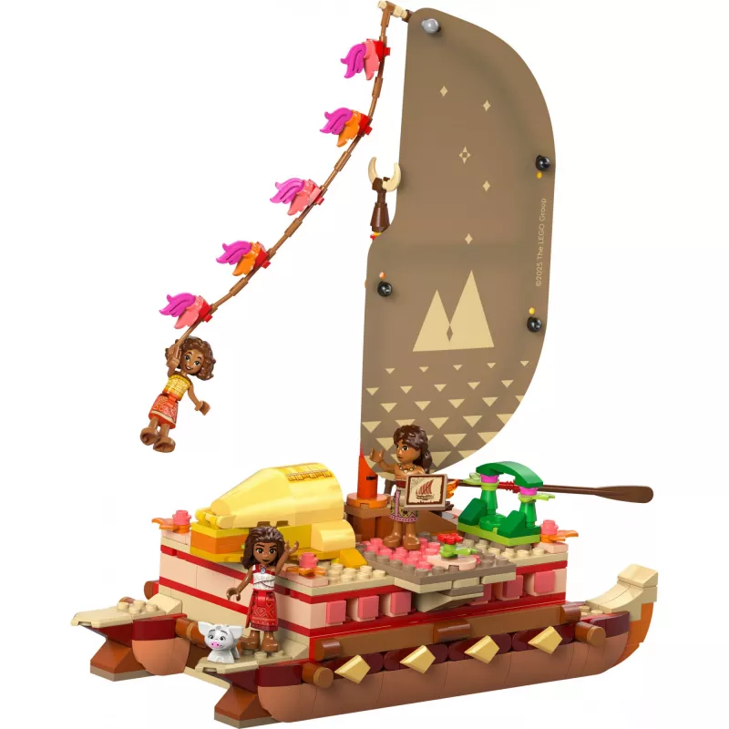 LEGO Disney 43270 Dobrodružná kanoe Moany, 529 dielikov, 3 minifigúrky, 6+
