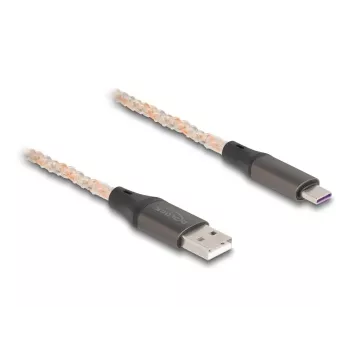 DeLOCK USB 2.0 kábel Type-A na USB Type-C RGB 1m