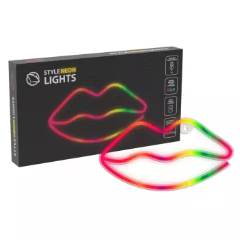 Neónové svetlá MANTA SNL61RGB LIPS RGB meniaca farby dekoratívna tabuľa, model SNL61RGB