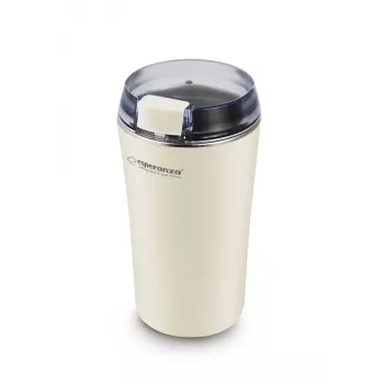 Kávomlynček s nerezovým nožom ESPERANZA EKC008W, 160 W, kapacita 70 g, priemer 8,7 cm, výška 17 cm, biely