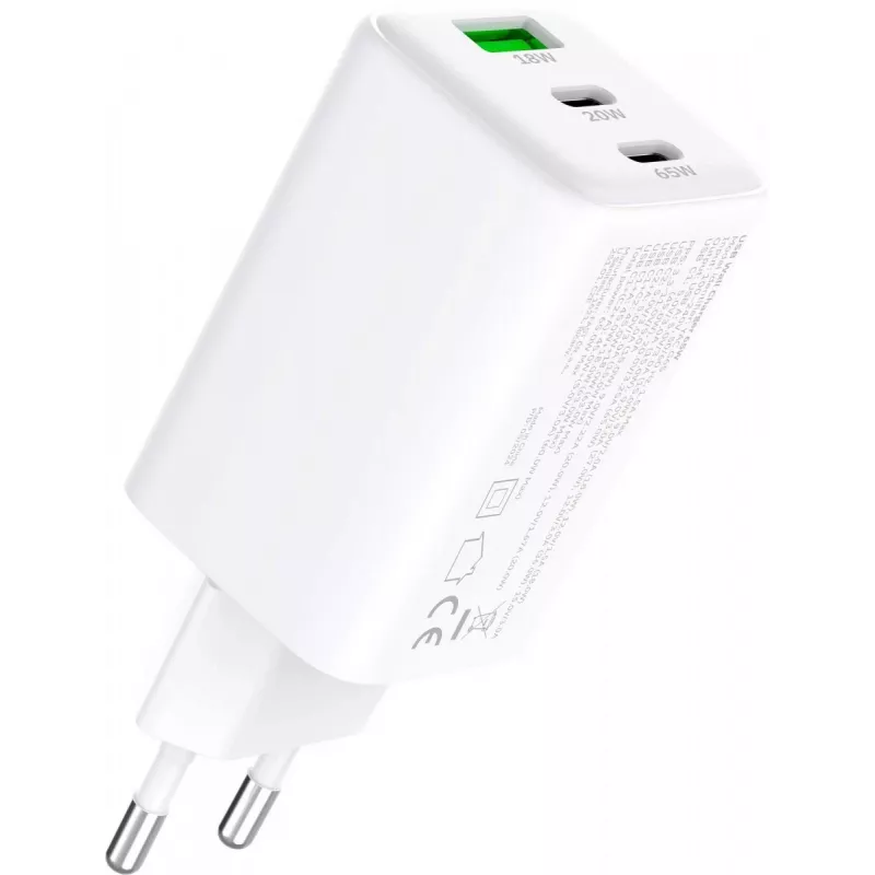 YENKEE YAC G65 WH VOLT USB C 65W 3A Power Deli