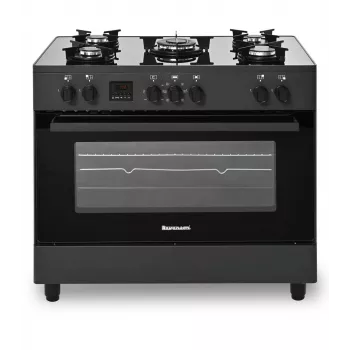 Voľne stojaci plynový/elektrický sporák Ravanson KWGE-K90, 5 varných zón, 90 cm, rúra 105 L, dotykové ovládanie