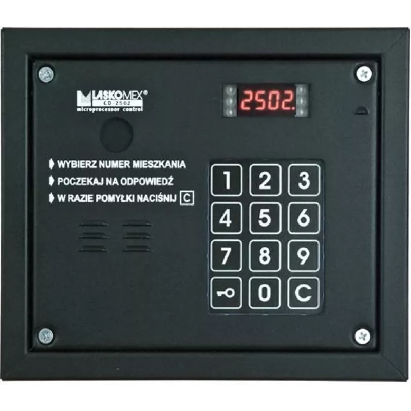 Audio vrátnik Laskomex CP-2503R čierny s RFID čítačkou kľúčov