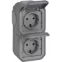 Legrand Plexo neu APWG 069744L Schuko zásuvka IP44 sivá 2-násobná vertikálna 5 (069744L)