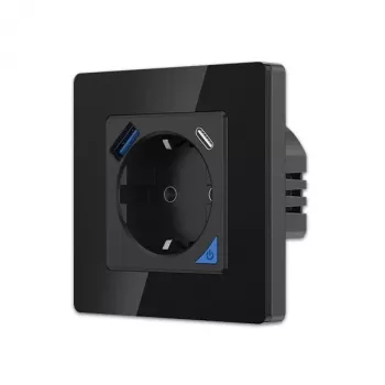 Sada nástenných zásuviek Extralink Smart Life Pro 230V s 1x USB-A a 1x USB-C