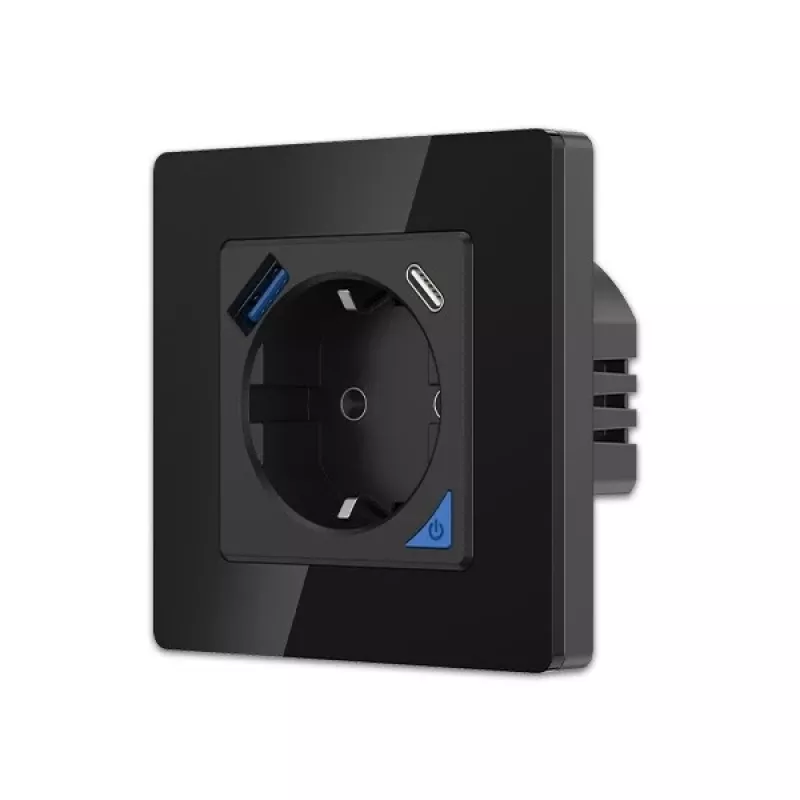 Sada nástenných zásuviek Extralink Smart Life Pro 230V s 1x USB-A a 1x USB-C