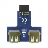 DeLOCK 9-pólový 2,54 mm 2 x USB 2.0 1 x 9-pólový 2,54 mm čierna modrá strieborná