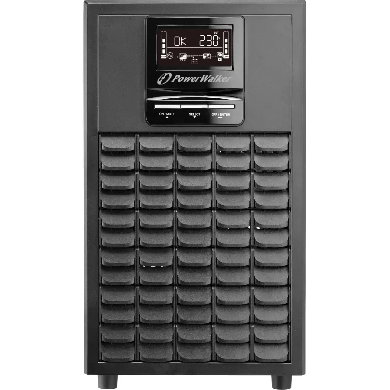 PowerWalker VFI 3000 CG PF1 dvojitá konverzia (online) 3 kVA 3000 W 9 AC výstupov