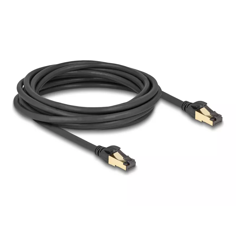 Sieťový kábel DeLOCK RJ45 Cat.6A konektor samec na konektor samec S/FTP 5m čierny