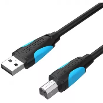 USB 2.0 A na USB-B kábel Vention VAS-A16-B500, 5 m, čierny, konektor-konektor, 480 Mbit/s