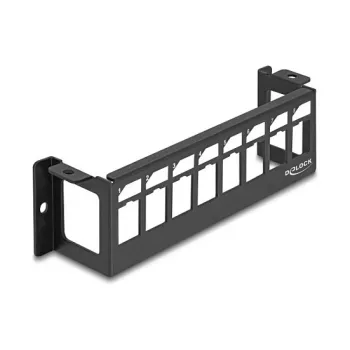 Patch panel DeLOCK 86516 čierny kov montáž na stenu 50mm x 41,6mm x 175mm